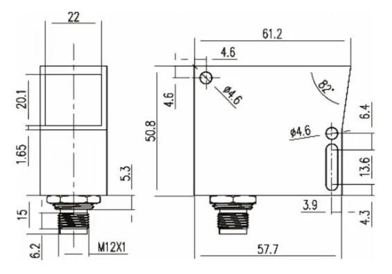 Color mark sensor switch contrast detection Sn=28mm