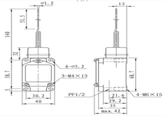 High temperature limit switch XWKH
