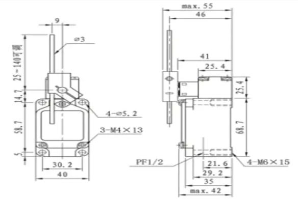 High temperature limit switch XWKI