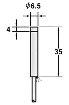 J6.5 ultra small inductive proximity sensor unshielded PNP NPN NO NC