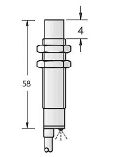 M12 capacitive proximity sensor Unshielded PNP NPN NO NC Sn=1-6mm