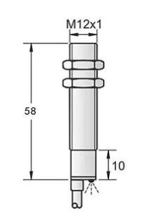 M12 capacitive proximity sensor shielded PNP NPN NO NC Sn=1-3mm IP67