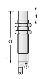 M12 capacitive proximity sensor unshielded DC PNP NPN NO NC Sn=4mm