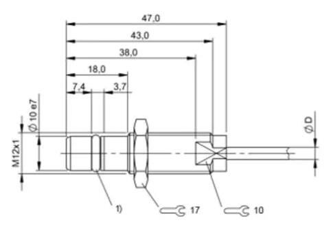 M12 high pressure proximity sensor shielded NO NC 500bar