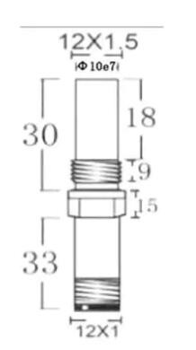 M16 high pressure proximity sensor 500bar L=73mm with M12 connector - 副本