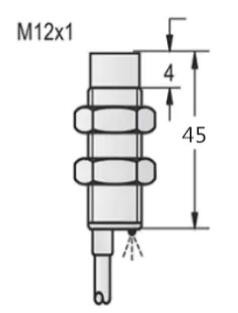 M12 inductive proximity sensor unshielded NO NC housing with Brass nickel plated