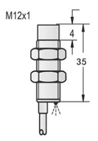 M12 inductive proximity sensor unshielded NPN PNP NO NC Sn=4mm IP67