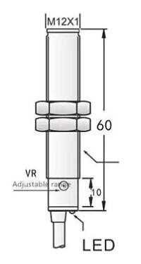 M12 photoelectric sensor retro reflection PNP NO+NC NPN NO NC  Sn=1m adjustable