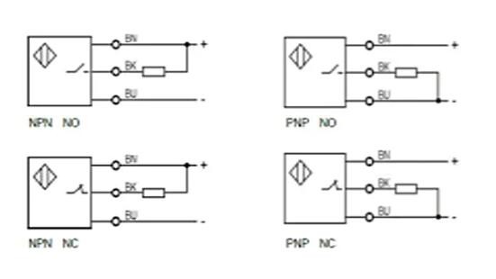 M18 photoelectric sensor diffuse adjustable PNP NPN NO NC NO+NC Sn=0.7/1m