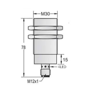 M30 high temperature proximity sensor shielded AC NO NC IP67 connector