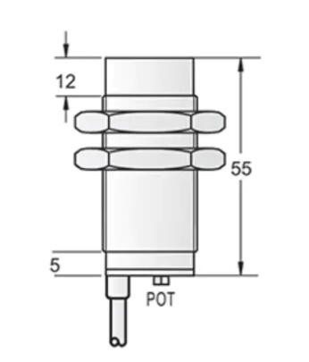 M30 high temperature proximity sensor unshielded AC NO NC size J30*55mm