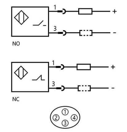 M30 inductive proximity sensor shielded AC NO NC Sn10mm connector