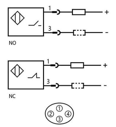 M30 inductive proximity sensor shielded DC NO NC Sn15/22mm connector