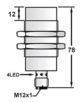 M30 inductive proximity sensor unshielded AC NO NC Sn15mm connector