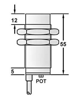 M30 inductive proximity sensor unshielded AC NO NC Sn15mm