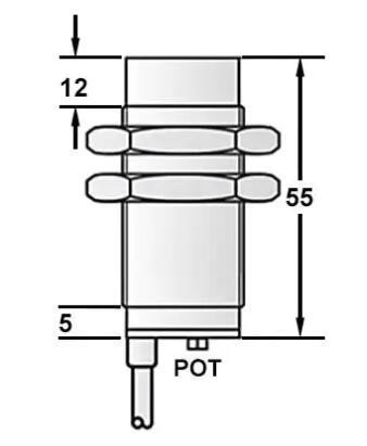 M30 inductive proximity sensor unshielded PNP/NPN NO NC Sn25/40mm