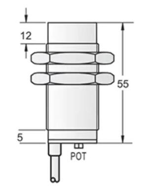 M30 low temperature inductive proximity sensor unshielded 10-36VDC NO NC