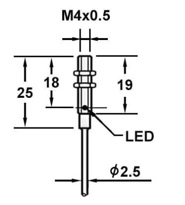 M4 ultra small inductive proximity sensor shielded unthreaded long sensing distance - 副本