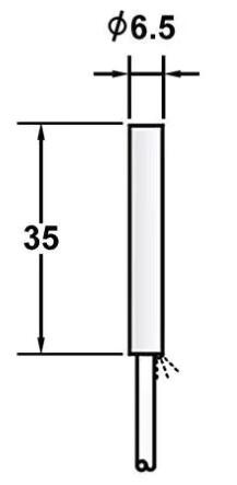 M6.5 ultra small inductive proximity sensor shielded unthreaded L=35mm