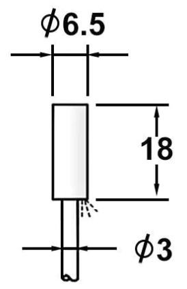 M6.5 ultra small inductive proximity sensor shielded unthreaded L=18mm