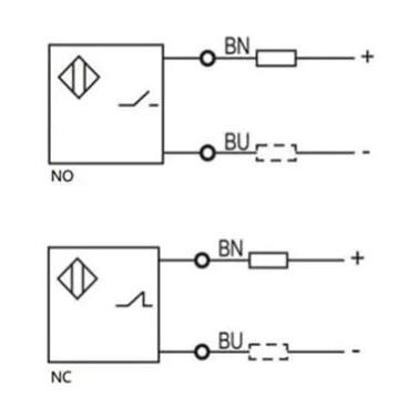 M8*45mm inductive proximity sensor shielded AC NO NC Sn=2mm IP67