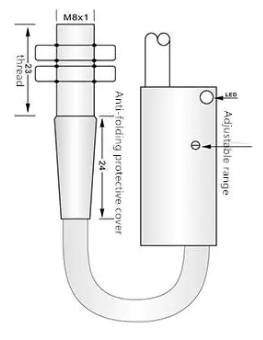 M8 Laser photoelectric sensor diffuse type