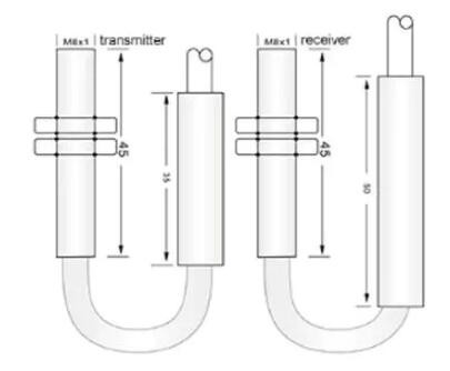 M8 Laser photoelectric sensor through beam type