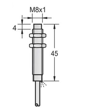 M8 capacitive proximity sensor Unshielded PNP NPN NO NC Sn=2mm IP67