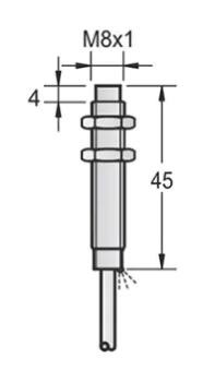 M8 inductive proximity sensor unshielded AC PNP NPN NO NC Sn=4mm/6mm - 副本